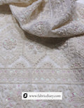 Embroidered Lucknowi chikankari daman fabric – traditional ethnic textile