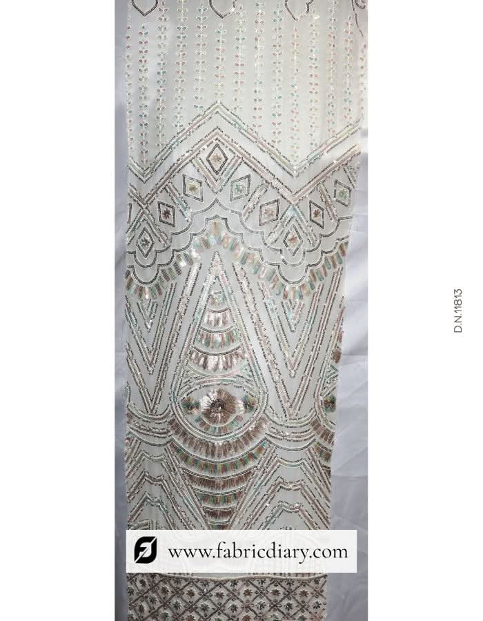 Sequins embroidery fabric for party outfits – custom fashion material India
