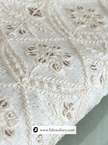 Beautiful embroidery fabric for designer sherwanis