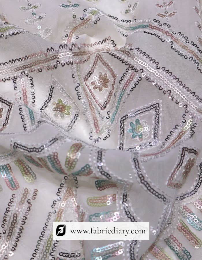 Sequin fabric for gowns, sarees, and lehengas – wholesale fashion fabric online