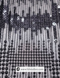 Fancy designer sequin fabric with allover square design