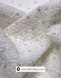 Heavy Designer Georgette Schiffli Embroidered Fabric