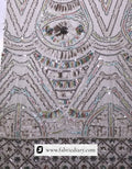 Prom dress fabric with multicolor sequins – embroidered designer textile