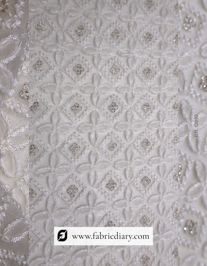 Wholesale embroidered georgette Schiffli fabric online