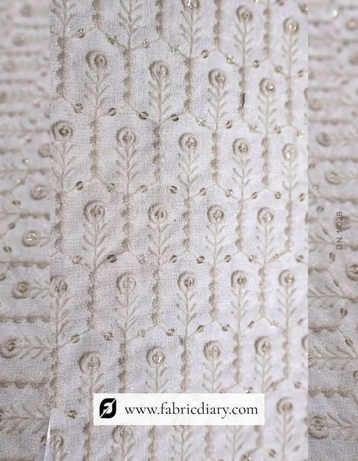 Designer groom fabric with royal embroidery pattern