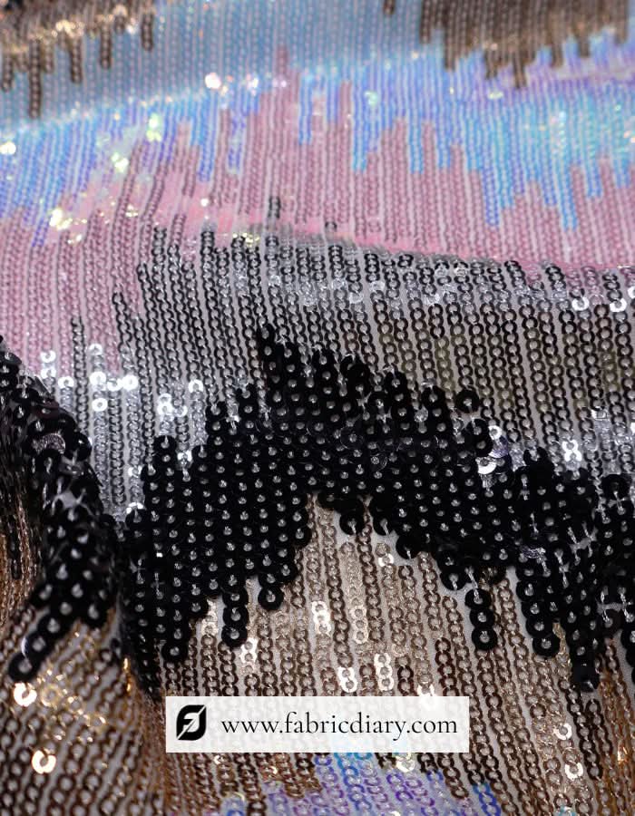 Wholesale multicolor lining sequin fabric for women