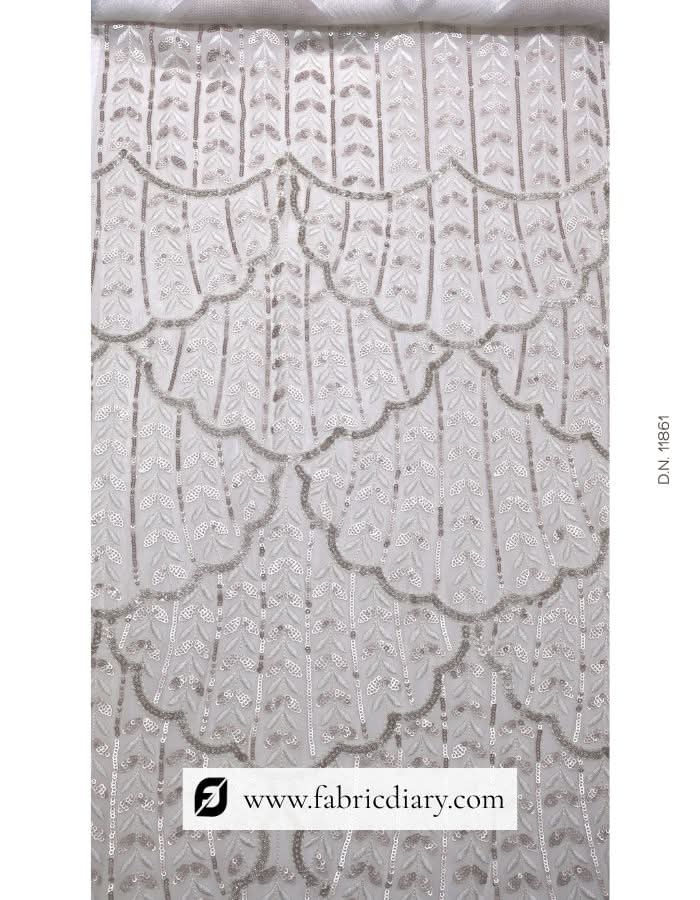 Get Copper-gold embroidered fabric – ethnic sequin material for women’s dresses