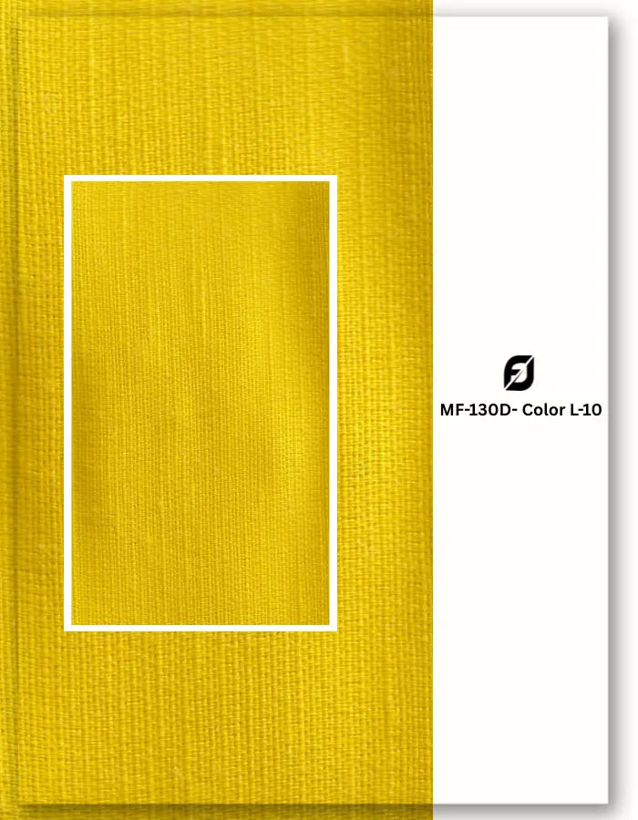 Yellow blend linen satin fabric for summer wear outfits