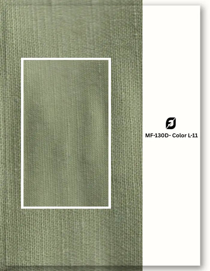 Mehendi green blend linen satin fabric for festive wear
