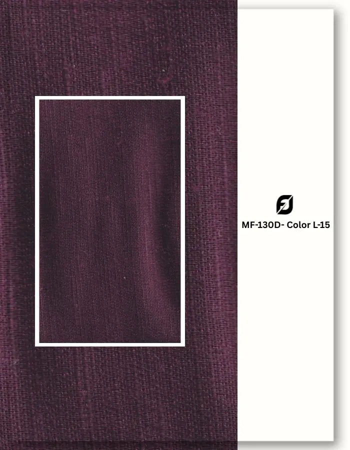 Dark purple blend linen satin fabric for couture outfits
