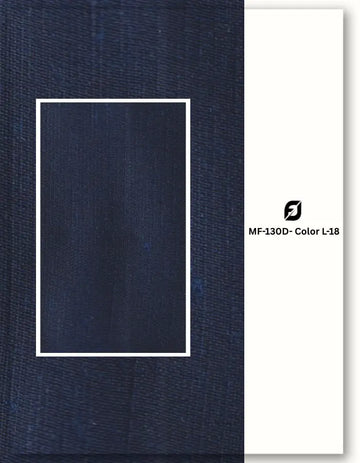 Navy blue blend linen satin fabric for travel wear