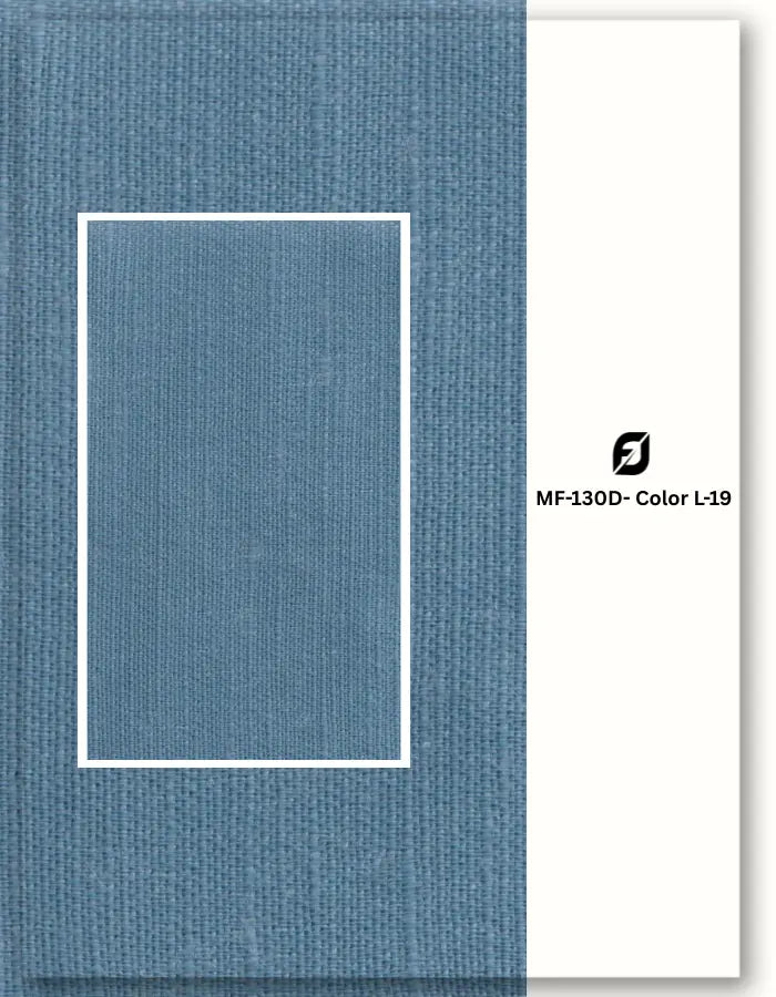Power blue blend linen satin fabric for stage and performance wear