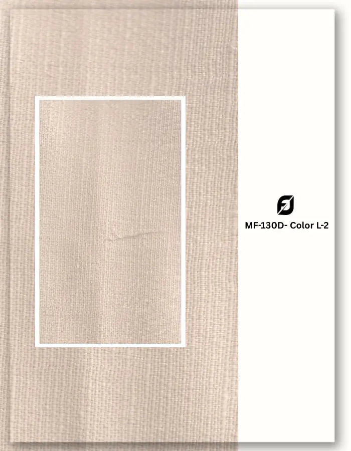Beige blend linen satin fabric for formal suit making