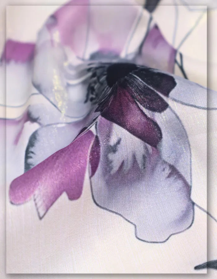 mermaid floral silk fabric for luxury dresses