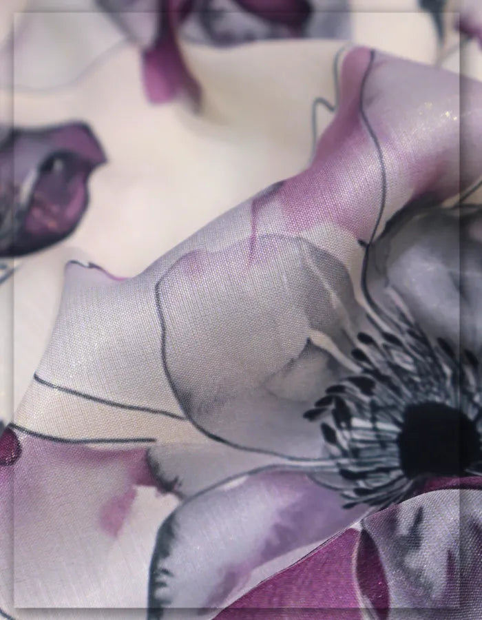 engagement floral silk fabric for party dresses