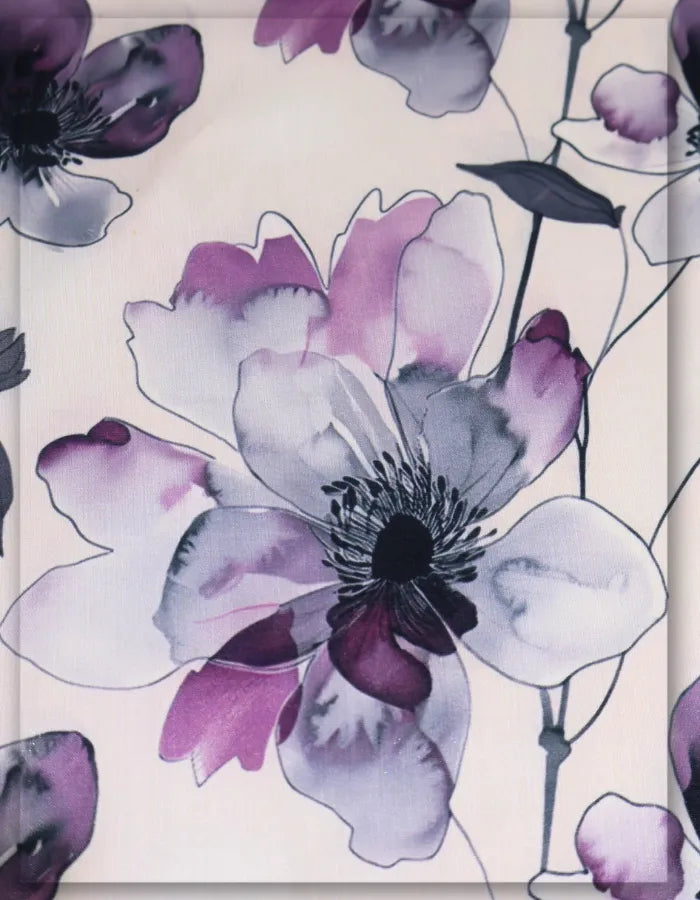 date night floral silk fabric for romantic wear
