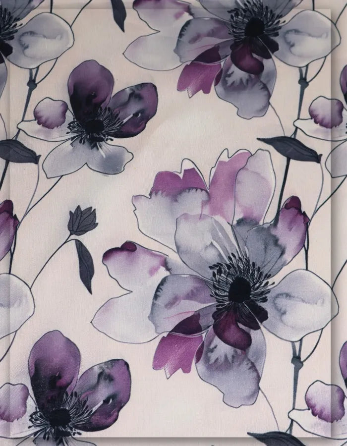 evening floral silk fabric for luxury outfits