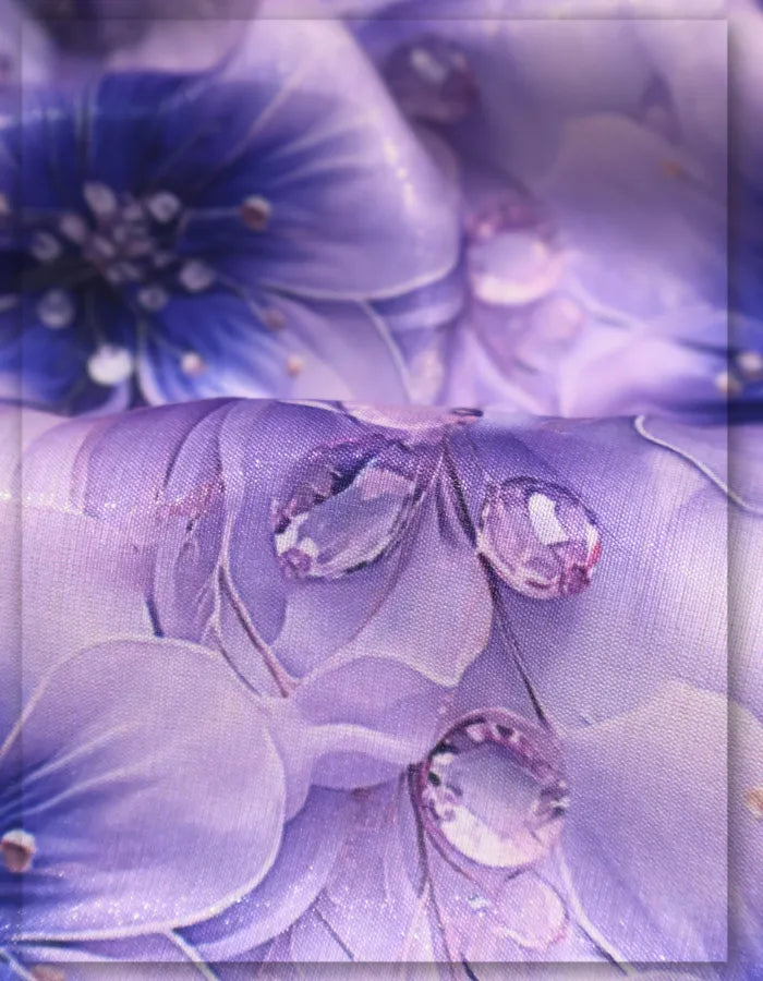 casual floral silk fabric for daily wear