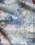 breathable floral silk fabric for casual wear
