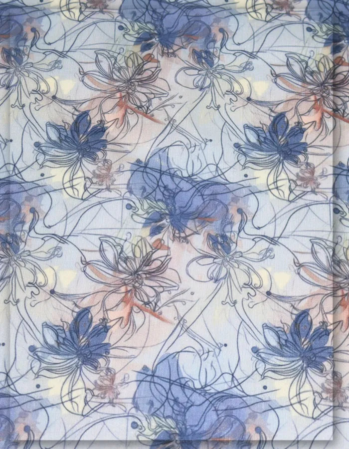 luxury floral silk fabric for premium wardrobe
