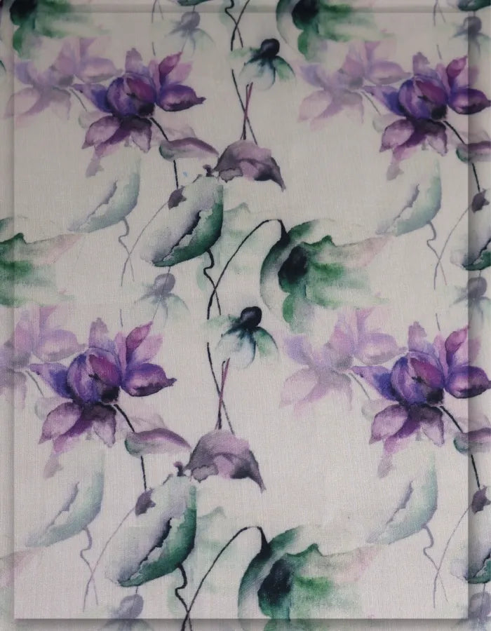 ruffle floral silk fabric for stylish outfits