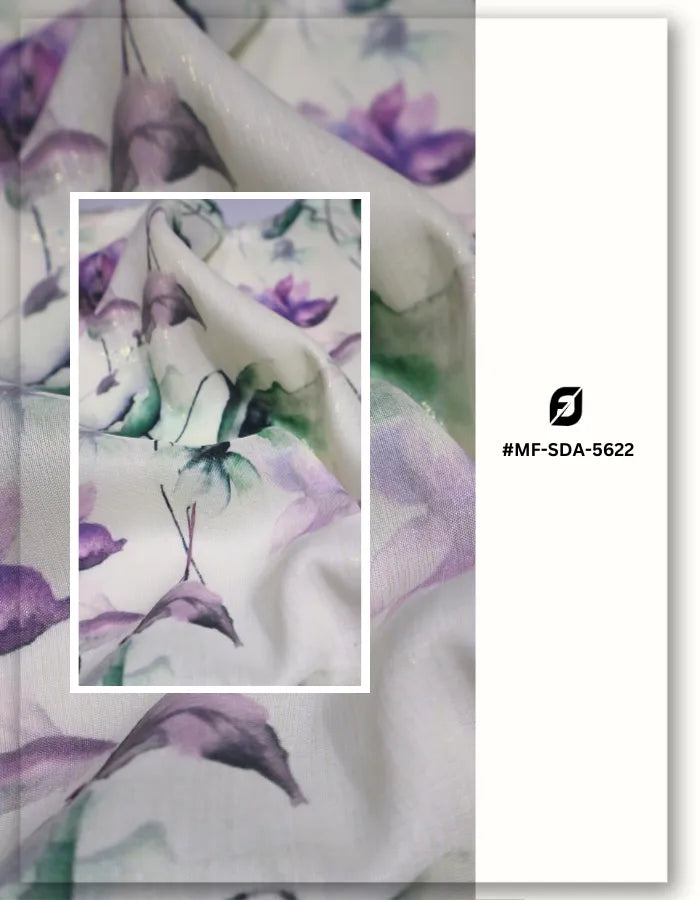 resort floral silk fabric for luxury wear