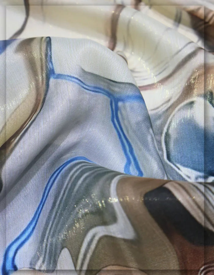 long sleeve floral silk fabric for dresses