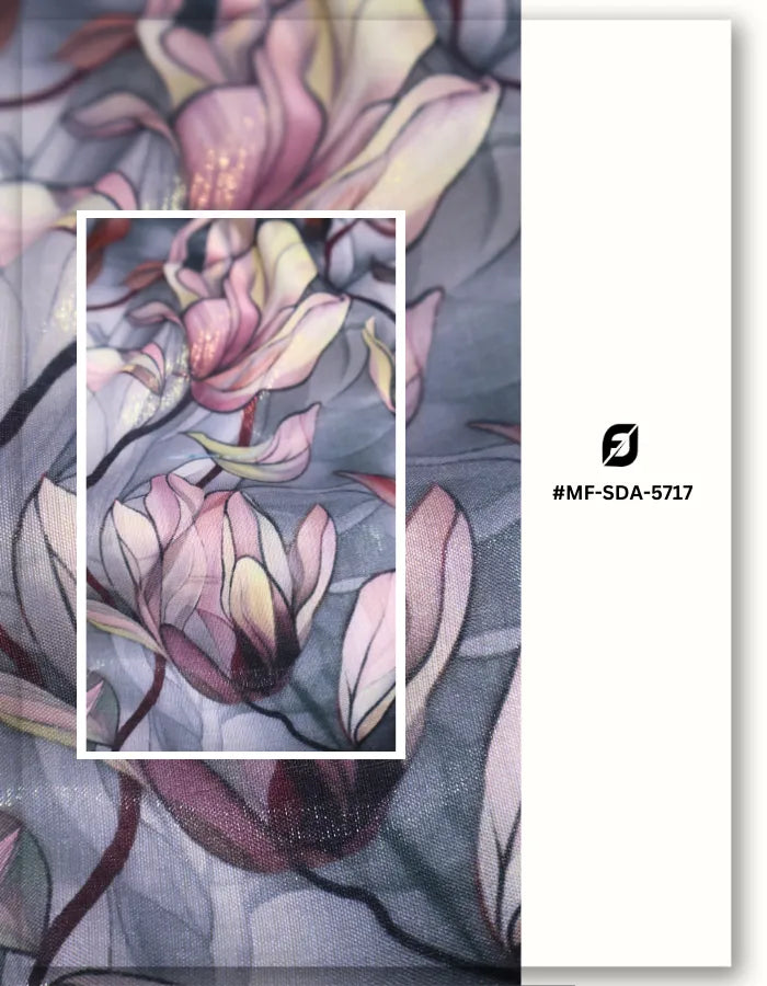 boutique floral silk fabric for boho fashion dresses