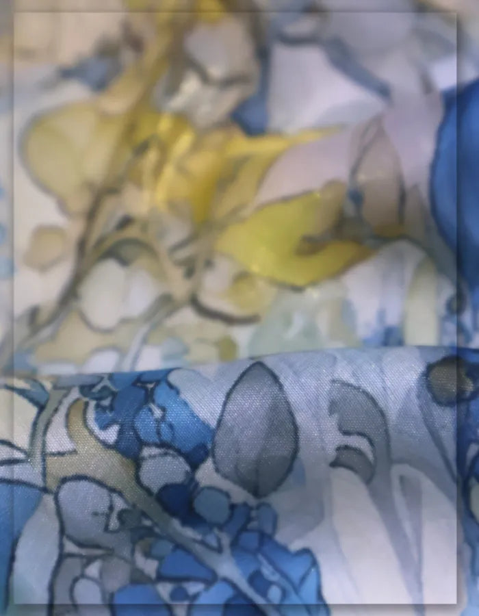 luxury floral silk fabric for designer fashion
