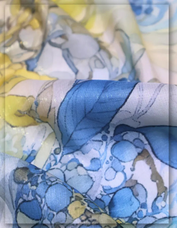 premium floral silk fabric for stylish wear