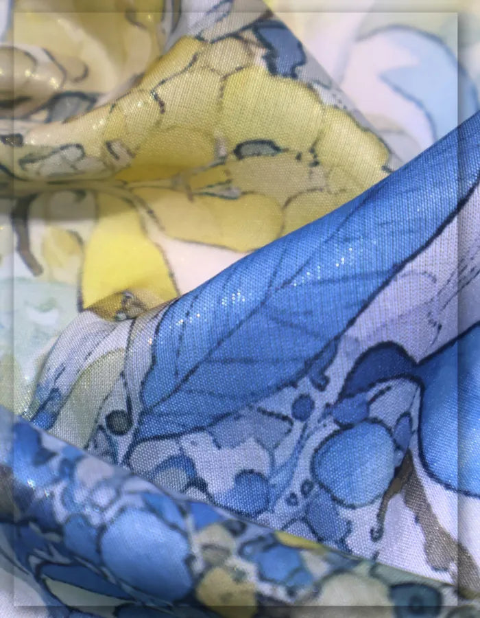 vibrant floral silk fabric for trendy fashion