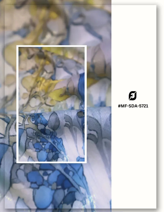 luxury floral silk fabric for designer fashion
