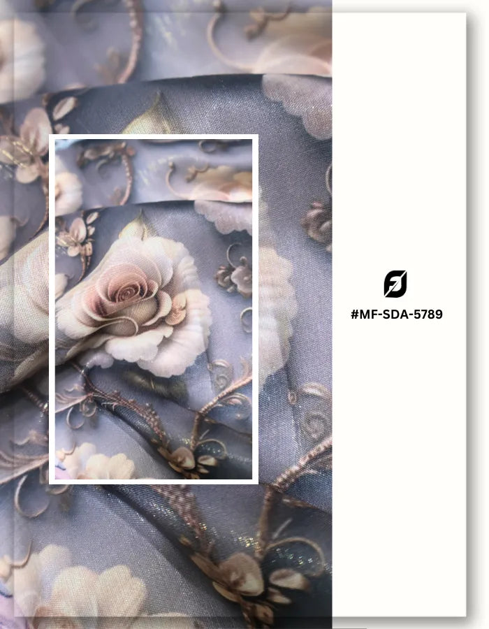 premium floral silk fabric for luxury maxi dresses