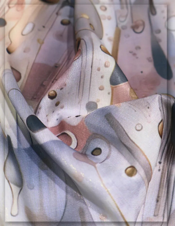 soft touch floral silk fabric for comfortable wear