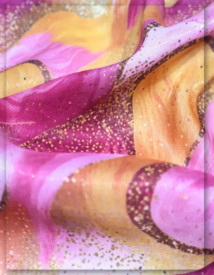 luxury floral silk fabric for modern outfits