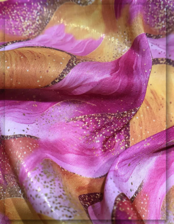 premium floral silk fabric for couture wear