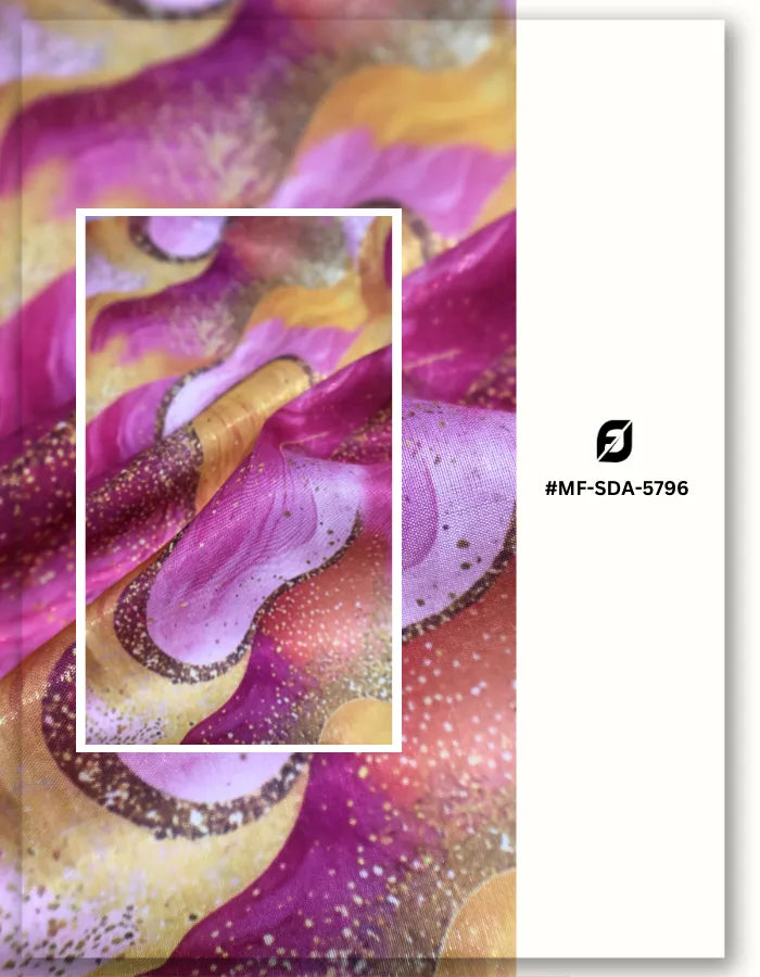 exclusive floral silk fabric for designer wear