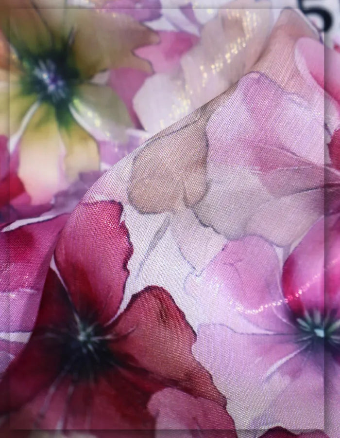 casual floral silk fabric for everyday fashion outfits