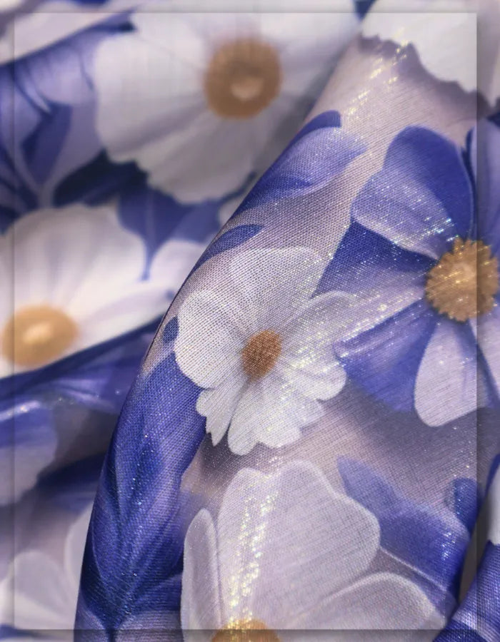 halter neck floral silk fabric for modern dresses