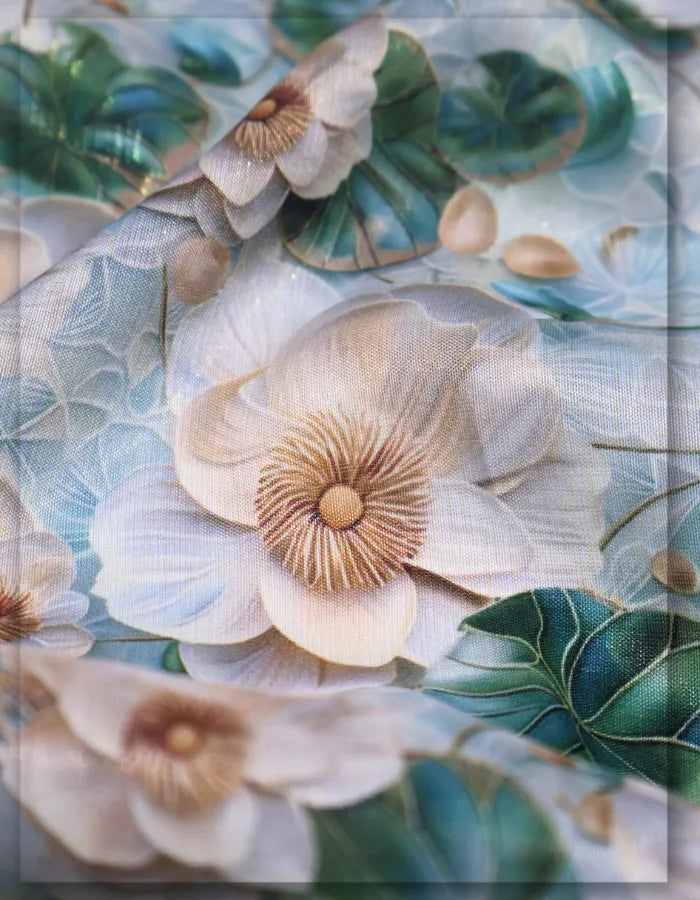 pleated dress floral silk fabric elegant fall