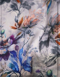 boutique floral silk fabric for boho dress modern style