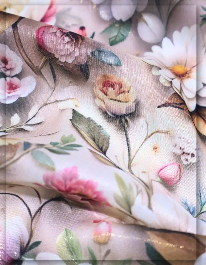 elegant floral silk fabric for sophisticated fashion