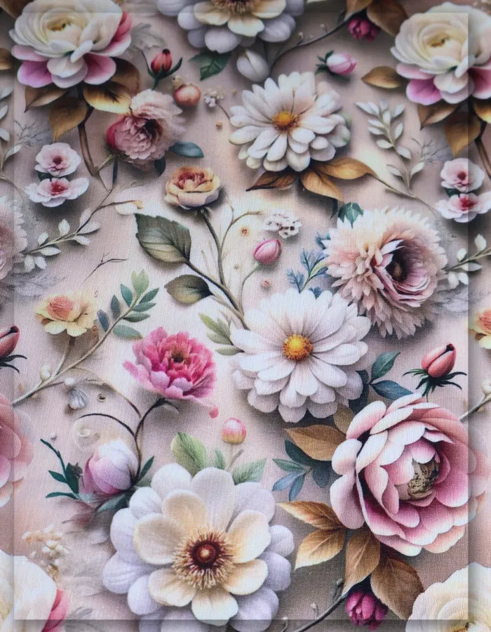 premium floral silk fabric for elegant maxi dress women