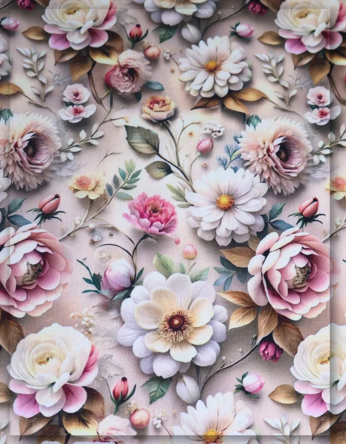 designer silk floral fabric for modern midi dress fashion