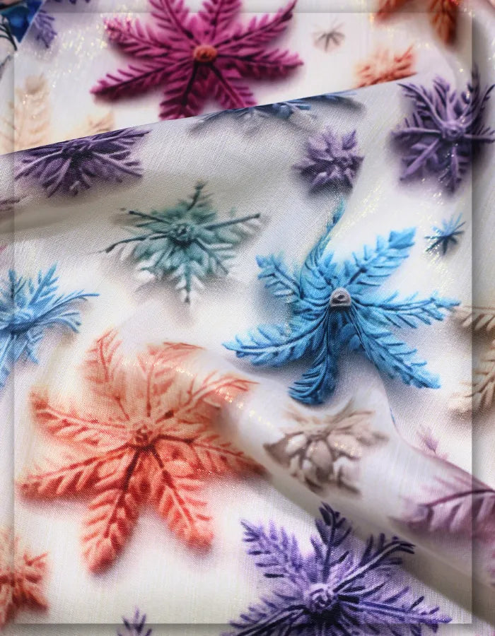 high end floral silk fabric for luxury outfits