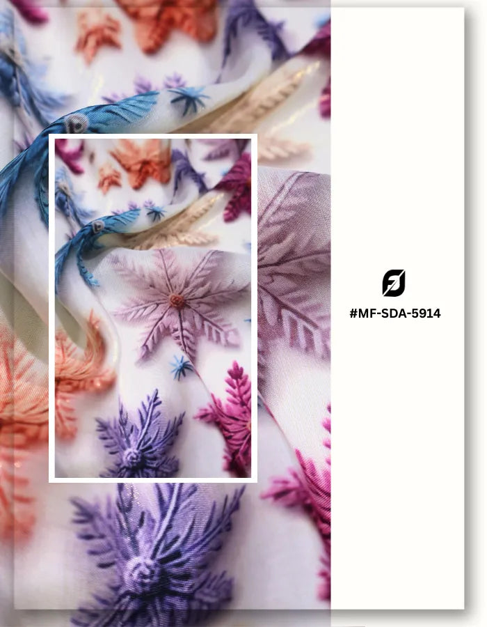 premium floral silk fabric for couture garments