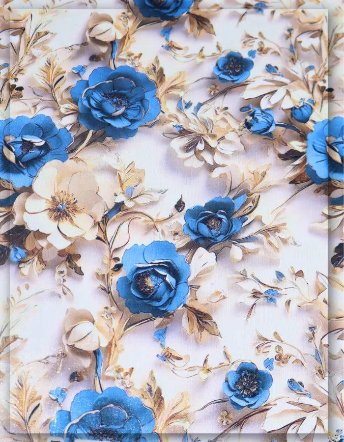 modern floral silk fabric for chic women dresses