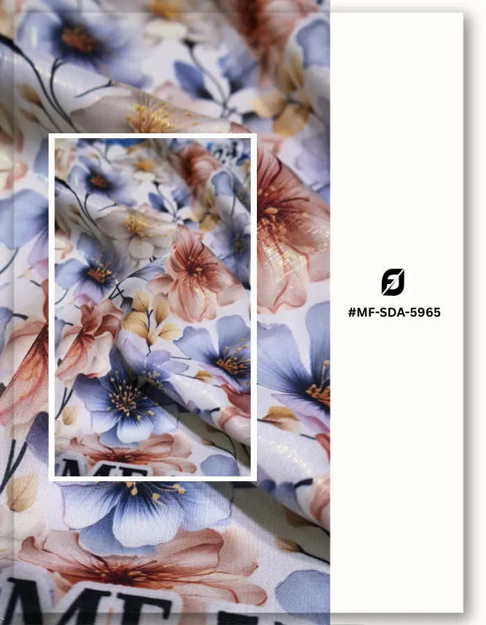Gucci inspired floral silk fabric for couture fashion