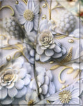 designer floral silk fabric for tunic dress elegant wear
