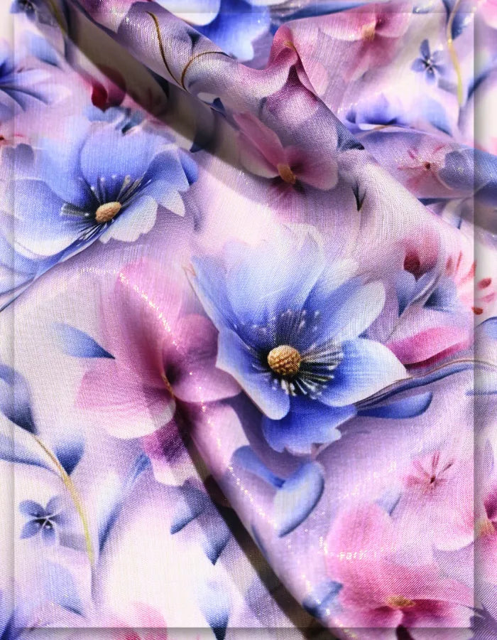 breathable Gucci silk fabric floral design summer wear